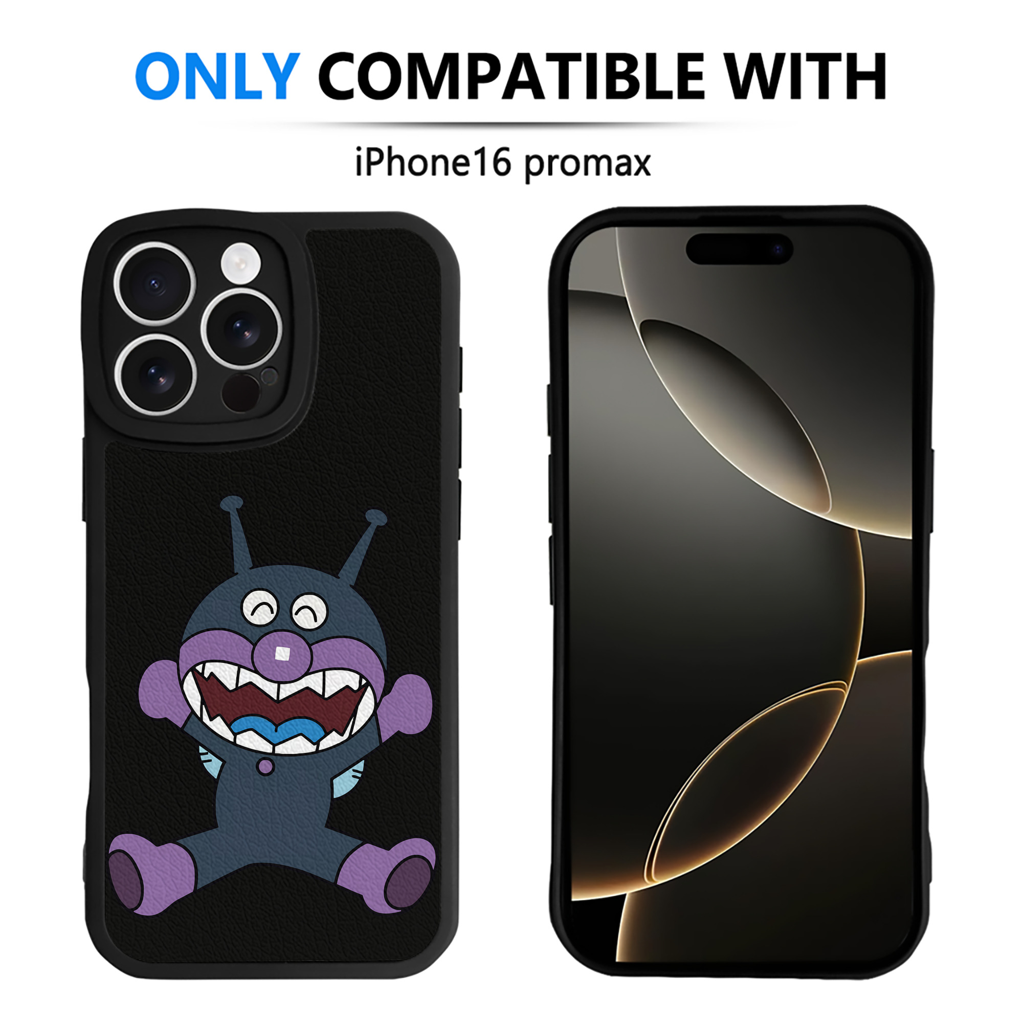 （画像用） アンパンマン Anpanman 【iPhone 16シリーズ対応】シリコンスマホケース（レザー調） 材質：シリコン